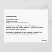 シンプルビールパンレシピ ポストカード (裏面)