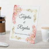 シンプルピエレガントックローズ金ゴールドフローラキンセアニラ 台座サイン (インサイチュ)