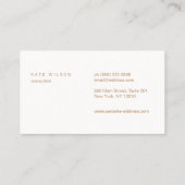 シンプルピエレガントンクレザー美しいサロン 名刺 (裏面)