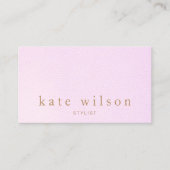 シンプルピエレガントンクレザー美しいサロン 名刺 (正面)