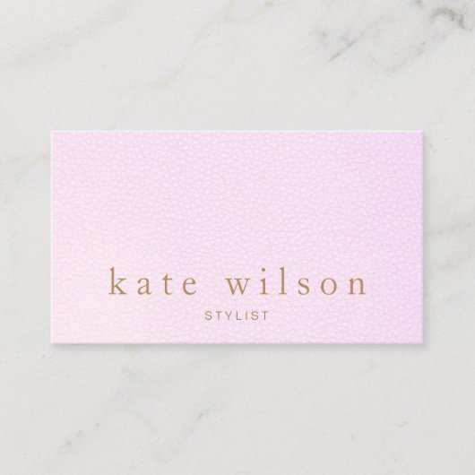 シンプルピエレガントンクレザー美しいサロン 名刺 (正面)