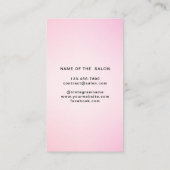 シンプルピエレガントンク美しいアポイントメントカード 予約カード (裏面)