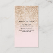 シンプルピエレガントンク金ゴールド美しいアポイントメントカード 予約カード (裏面)