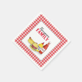 シンプルピクニックウォーター色ハンバーガーホットドッグかわいい スタンダードカクテルナプキン (角)