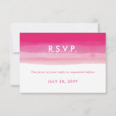 シンプルピグラデーションンクバルミツワー食事オプションRSVP 出欠カード (裏面)