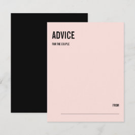 シンプルピミニマルンクタイポグラフィ結婚アドバイスカード アドバイスカード