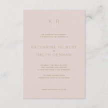 シンプルピモダンックベージュ結婚式招待状