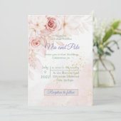 シンプルピンエレガントク招待 招待状 (スタンド正面)