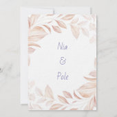 シンプルピンエレガントク招待 招待状 (裏面)