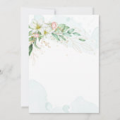 シンプルピンエレガントク色のジオメトリフローラ- 002 Invitat 招待状 (裏面)