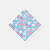 シンプルピンクとブルーのイースターパターン | 紙ナプキン スタンダードカクテルナプキン (角)