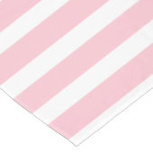 シンプルピンクと白のストライプパターン  テーブルクロス (アングル)