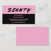 シンプルピンクと黒の髪のスタイル爪、 ネイル美しい 名刺 (正面/裏面)