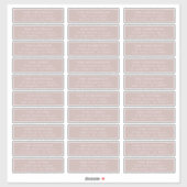 シンプルピンクのトープと白い書モダン道 シール (シート)