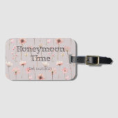シンプルピンクのワイルドフラワー「ハネムーンタイム」 ラゲッジタグ (正面横)