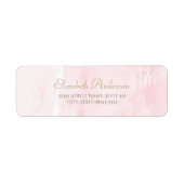 シンプルピンクの水の色のエレガント金ゴールド ラベル (正面)