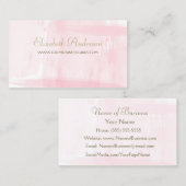 シンプルピンクの水の色のエレガント金ゴールド 名刺 (正面/裏面)