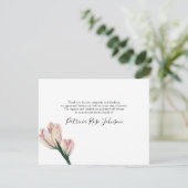 シンプルピンクの花葬追悼記念 サンキューカード (スタンド正面)