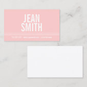 シンプルピンクはっきりしたミニマルコールカード コーリングカード (正面/裏面)