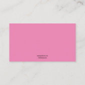 シンプルピンクアンドイエローキッド顔絵画ズ 名刺 (裏面)