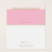 シンプルピンクイヤリングジュエリー表示カード (正面&裏面)