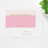 シンプルピンクイヤリングジュエリー表示カード (デスク)