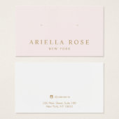 シンプルピンクイヤリングジュエリー表示カード (正面&裏面)