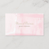 シンプルピンクウォーター色エレガント金ゴールドスクリプトロイヤリティ ロイヤリティカード (裏面)