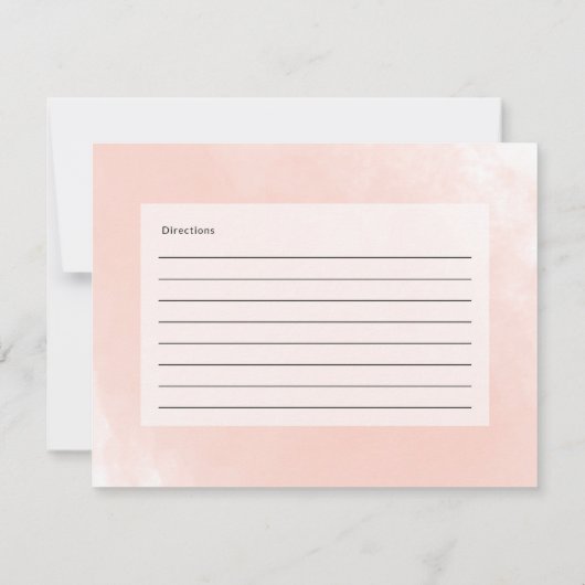 シンプルピンクウォーター色ブライダルシャワーレシピ (裏面)