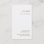 シンプルピンクエレガントとスタイリッシュメイクアップアーティスト 名刺 (裏面)