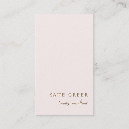 シンプルピンクエレガントとスタイリッシュメイクアップアーティスト 名刺 (正面)