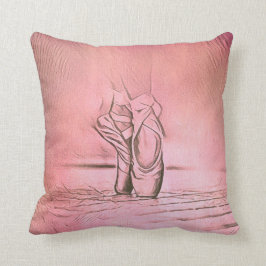 シンプルピンクエレガントバレエシューズオンポイント クッション