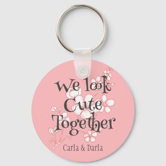 シンプルピンクエレガントバレンタイン、Sweet for Friends キーホルダー (正面)