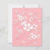 シンプルピンクエレガントバレンタイン、Sweet for Friends ノートカード (裏面)