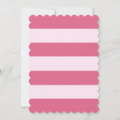 シンプルピンクガーリー1歳パーティの招待状 招待状 (裏面)