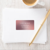 シンプルピンクグラデーショングラディエント差出人住所 ラベル (インサイチュ)