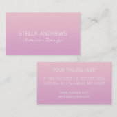 シンプルピンクグラデーショングラデーション名刺 名刺 (正面/裏面)