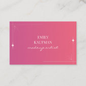 シンプルピンクグラデーションメイクアップアーティストマーケティング ロイヤリティカード (正面)