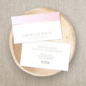 シンプルピンクグラデーション美しいサロン 名刺