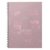 シンプルピンクグレイ抽象芸術お名前 ノートブック (正面)