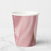 シンプルピンクサテン紙カップ 紙コップ (左)