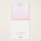 シンプルピンクスクリグラデーションプトのスタッドイヤリング表示 (正面&裏面)