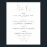 シンプルピンクスクリプトアルコール飲料結婚のバー ポスター<br><div class="desc">シンプルピンク結婚スクリプト飲み物バーポスター誕生日、記念日、その他のパーティーに適している。追加連絡品が要もしります。</div>