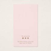 シンプルピンクスクリプトイヤリングディスプレイカード (裏面)