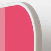 シンプルピンクストライプホワイトモノグラム ピックルボールラケット (左詳細)