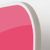 シンプルピンクストライプホワイトモノグラム ピックルボールラケット (左詳細)