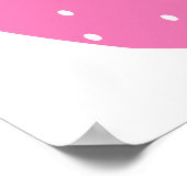 シンプルピンクストロベパーソナライズされたリー名 ポスター (角)