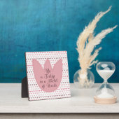 シンプルピンクチューリップパターン フォトプラーク (インサイチュ)