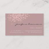 シンプルピンクドゥラ誕生コーチ妊娠中 名刺 (裏面)