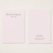 シンプルピンクネックレスブレスレットディスプレイカード (正面&裏面)